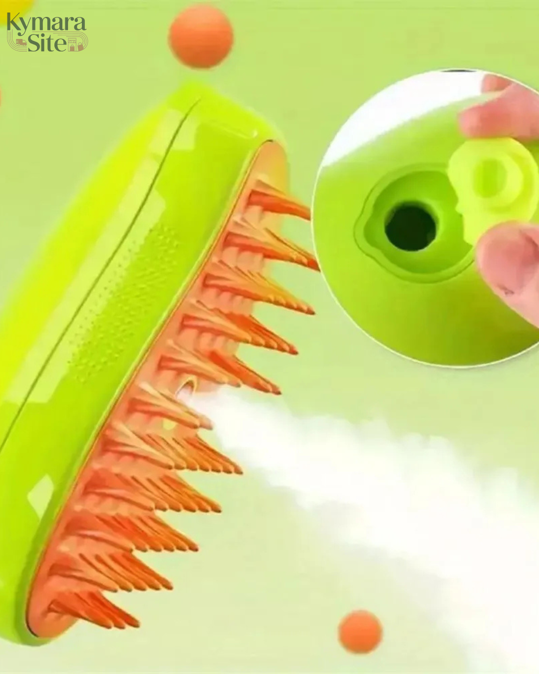 Cepillo vaporizante 3-en-1 de Mascotas