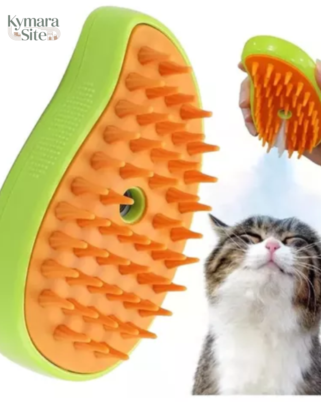 Cepillo vaporizante 3-en-1 de Mascotas