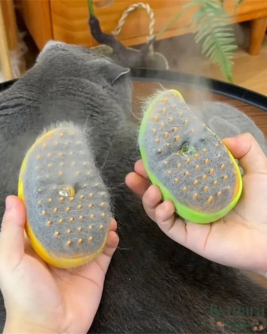 Cepillo vaporizante 3-en-1 de Mascotas